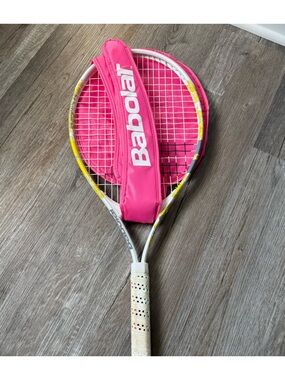Babolat B’fly 25 Youth Yellow White Gray Tennis Racket W Cover Kids